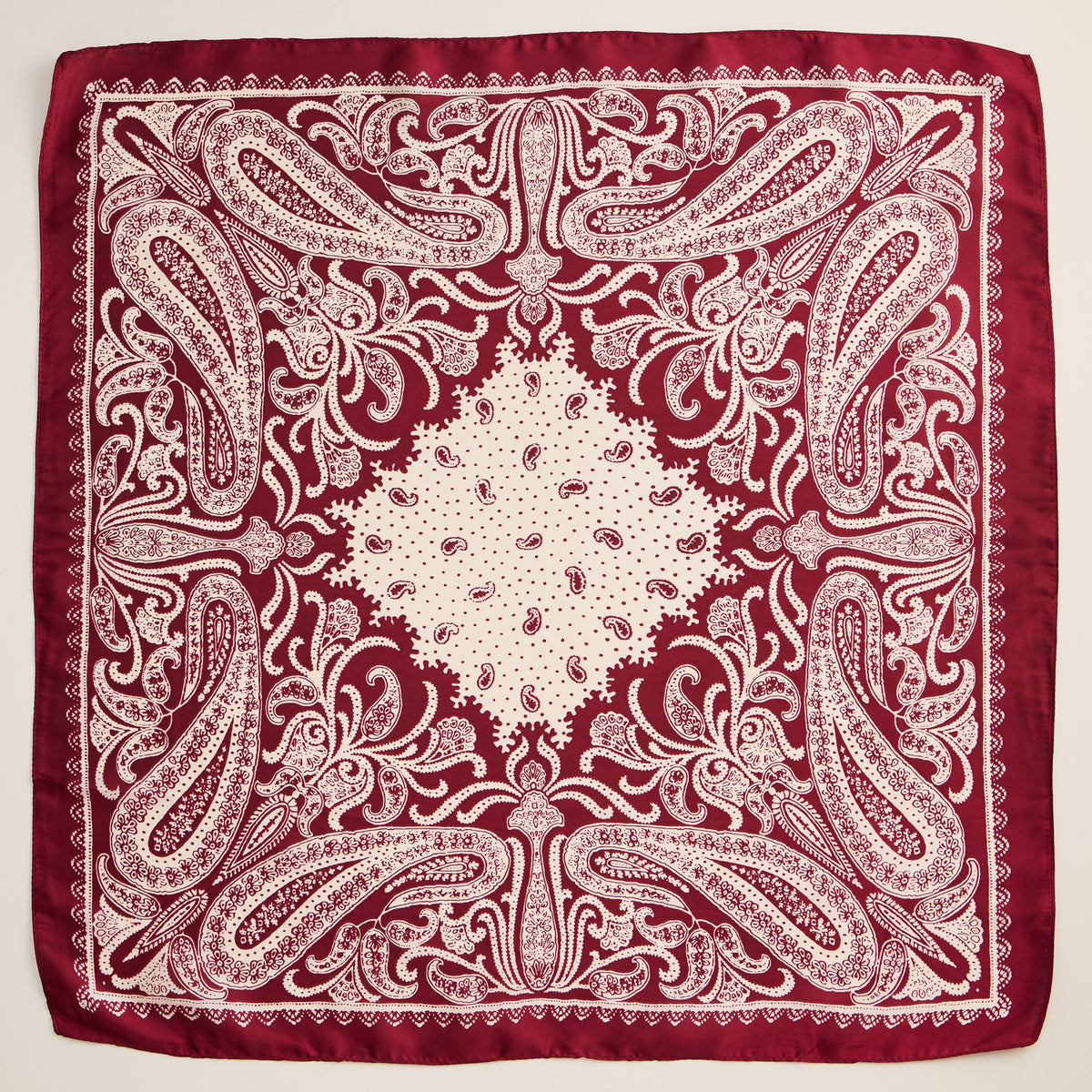 Paisley Bandana Scarf – Silk Texture Square Handkerchief for Men & Women