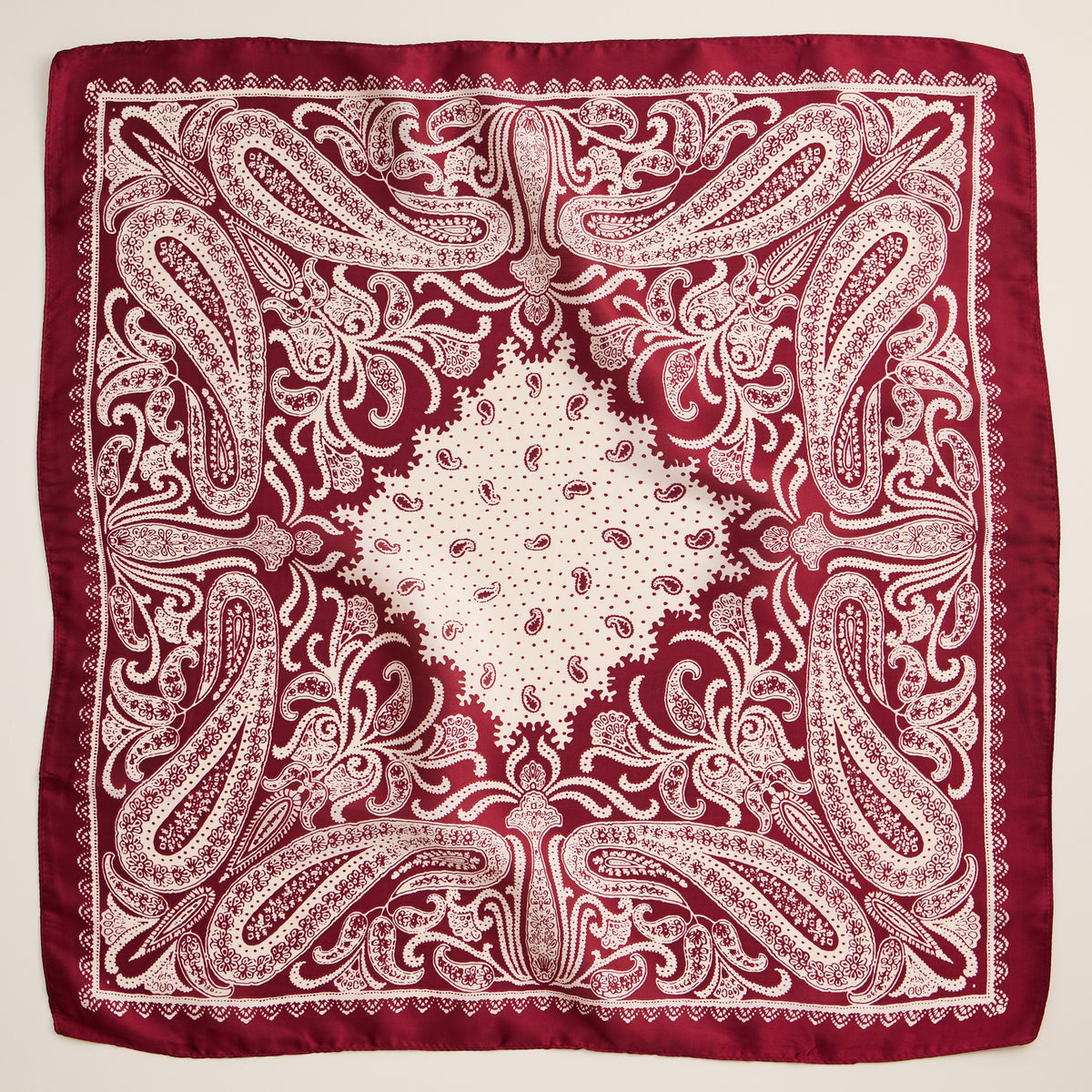 Paisley Bandana Scarf – Silk Texture Square Handkerchief for Men & Women