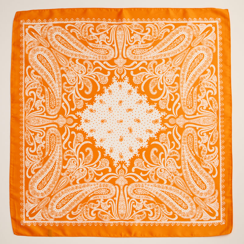 Paisley Bandana Scarf – Silk Texture Square Handkerchief for Men & Women