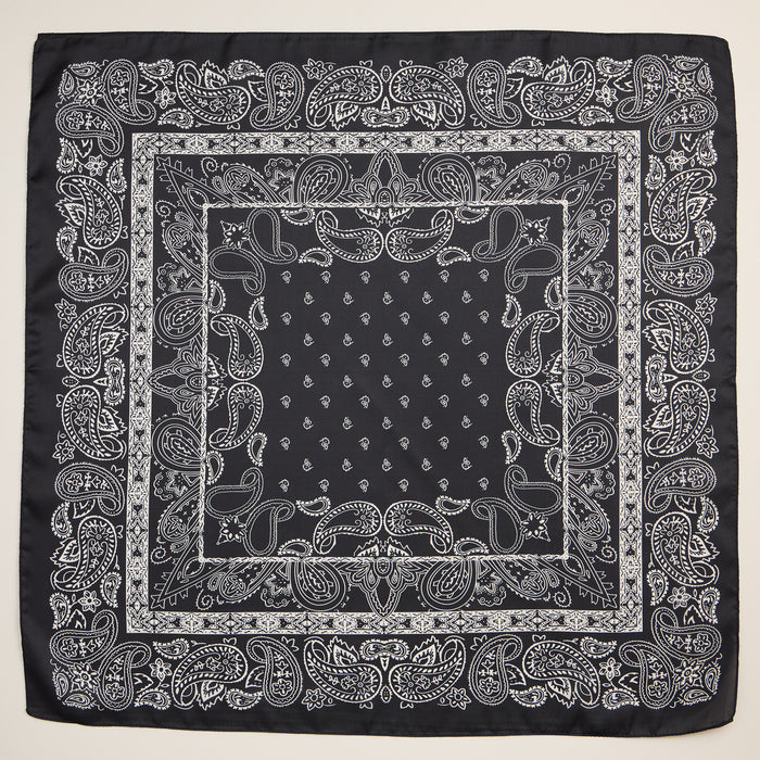 Classic Paisley Bandana Scarf – Silk Texture Square Scarf for Men & Women