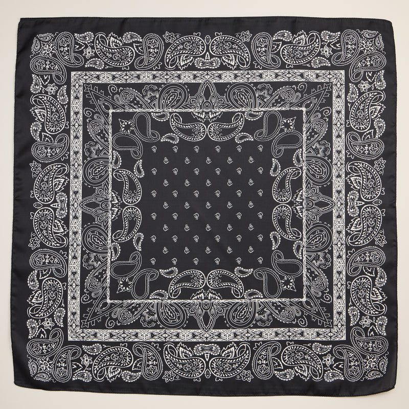 Classic Paisley Bandana Scarf – Silk Texture Square Scarf for Men & Women