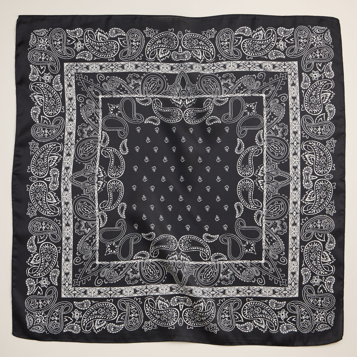 Classic Paisley Bandana Scarf – Silk Texture Square Scarf for Men & Women