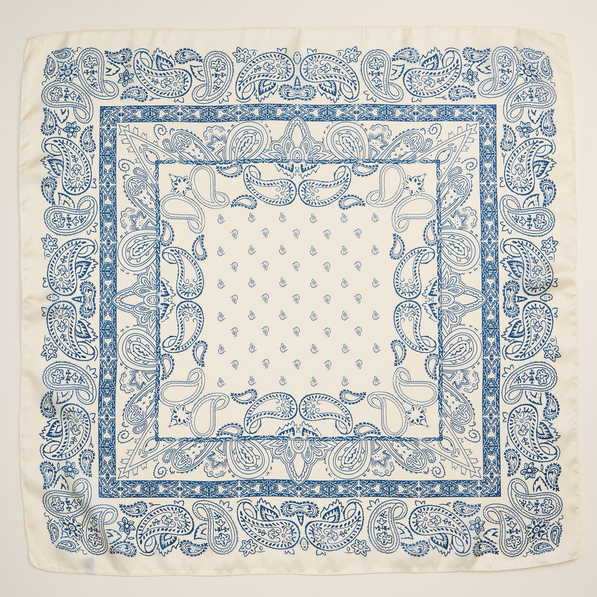 Classic Paisley Bandana Scarf – Silk Texture Square Scarf for Men & Women