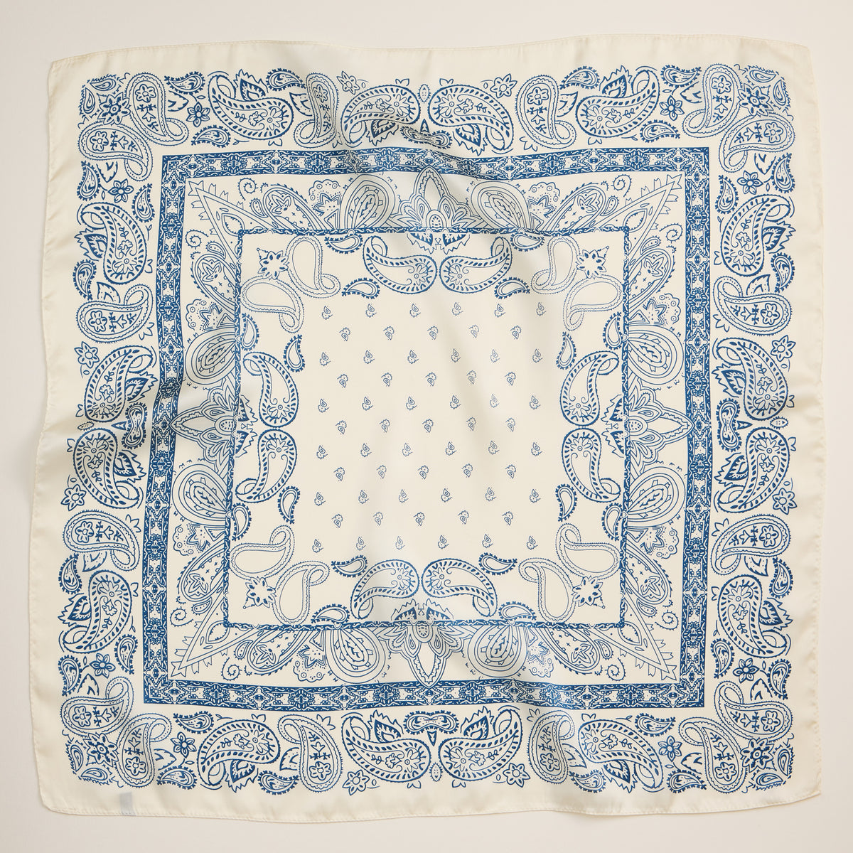 Classic Paisley Bandana Scarf – Silk Texture Square Scarf for Men & Women