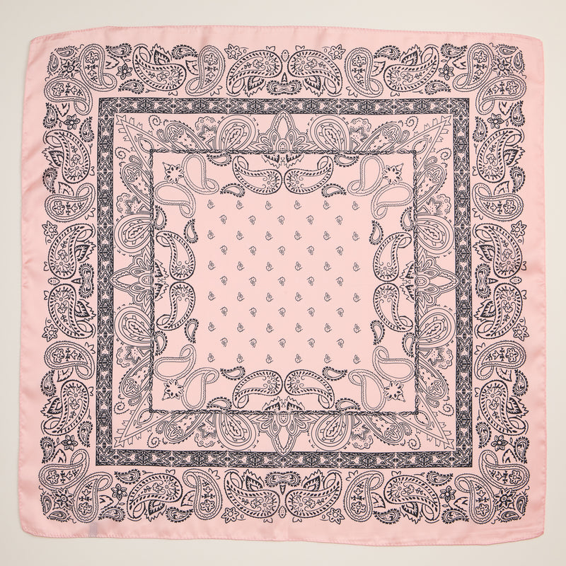 Classic Paisley Bandana Scarf – Silk Texture Square Scarf for Men & Women