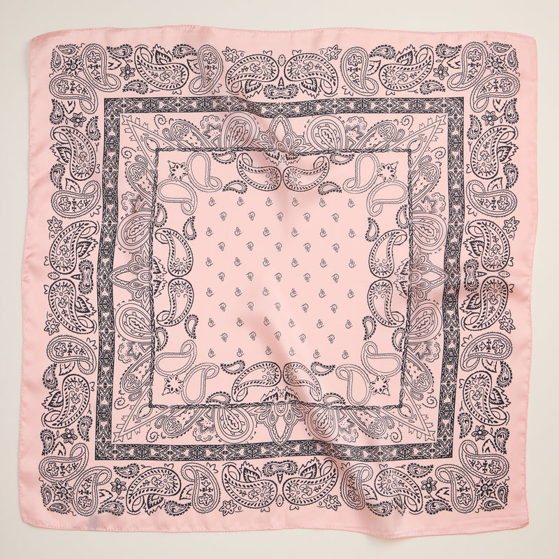 Classic Paisley Bandana Scarf – Silk Texture Square Scarf for Men & Women