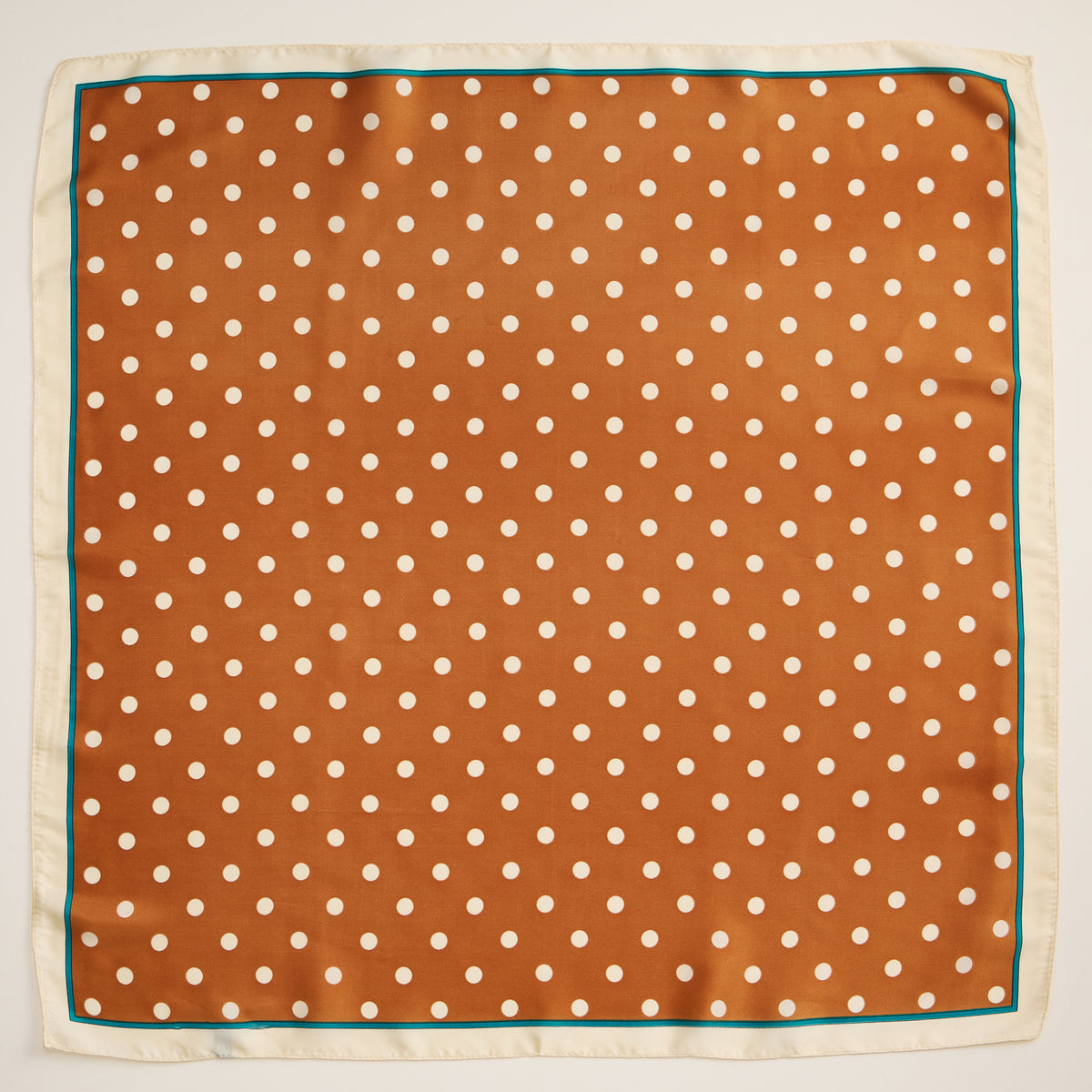 Classic Polka Dot Scarf – Vintage-Inspired Square Scarf with Silk Texture
