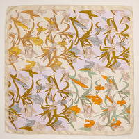 Floral Print Square Scarf – Elegant Silk-Feel Lightweight Scarf