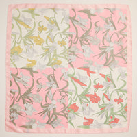 Floral Print Square Scarf – Elegant Silk-Feel Lightweight Scarf