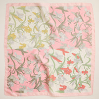 Floral Print Square Scarf – Elegant Silk-Feel Lightweight Scarf