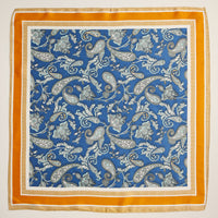 Retro Paisley Print Scarf – Classic Silk-Feel Square Scarf for a Timeless Look