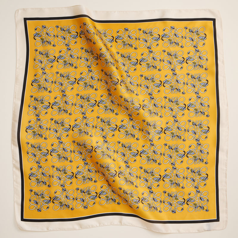 Geometric Pattern Square Scarf – Stylish Silk-Feel Scarf