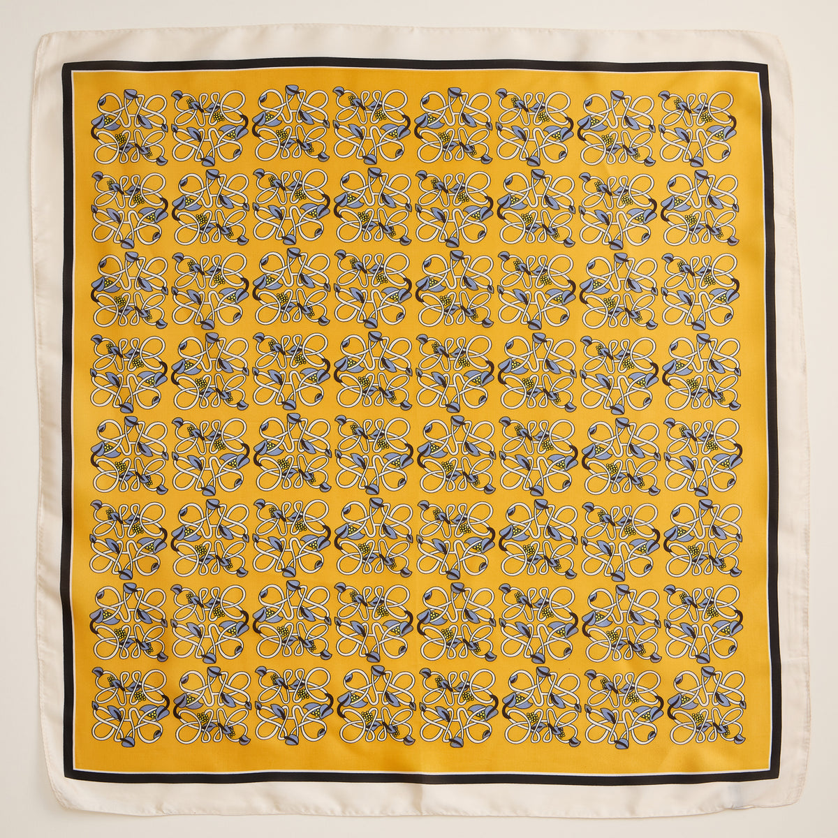 Geometric Pattern Square Scarf – Stylish Silk-Feel Scarf