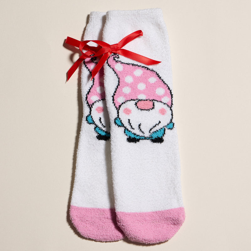 Cozy Holiday Socks Gift Set with Gnome and Snowman