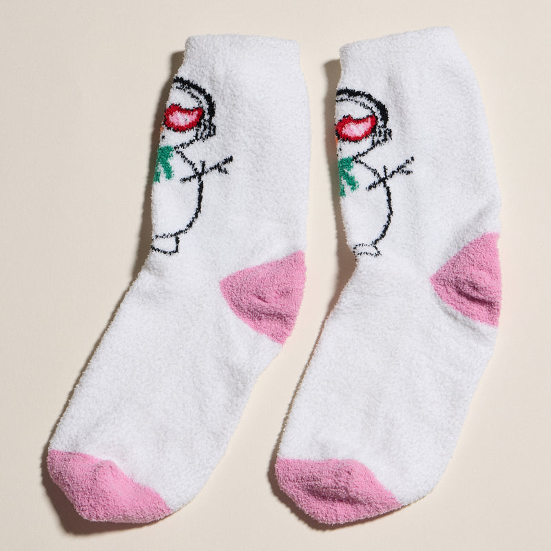 Cozy Holiday Socks Gift Set with Gnome and Snowman