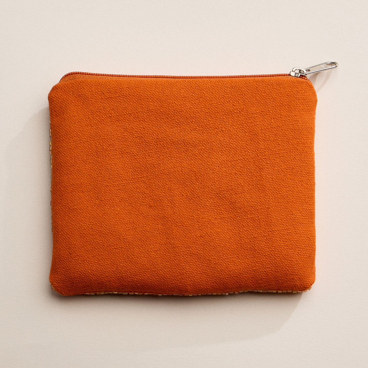 Beaded Halloween Ghost Zipper Pouch