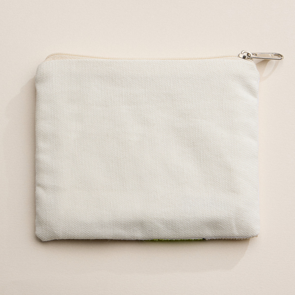 Beaded Holiday Green Monster Zipper Pouch