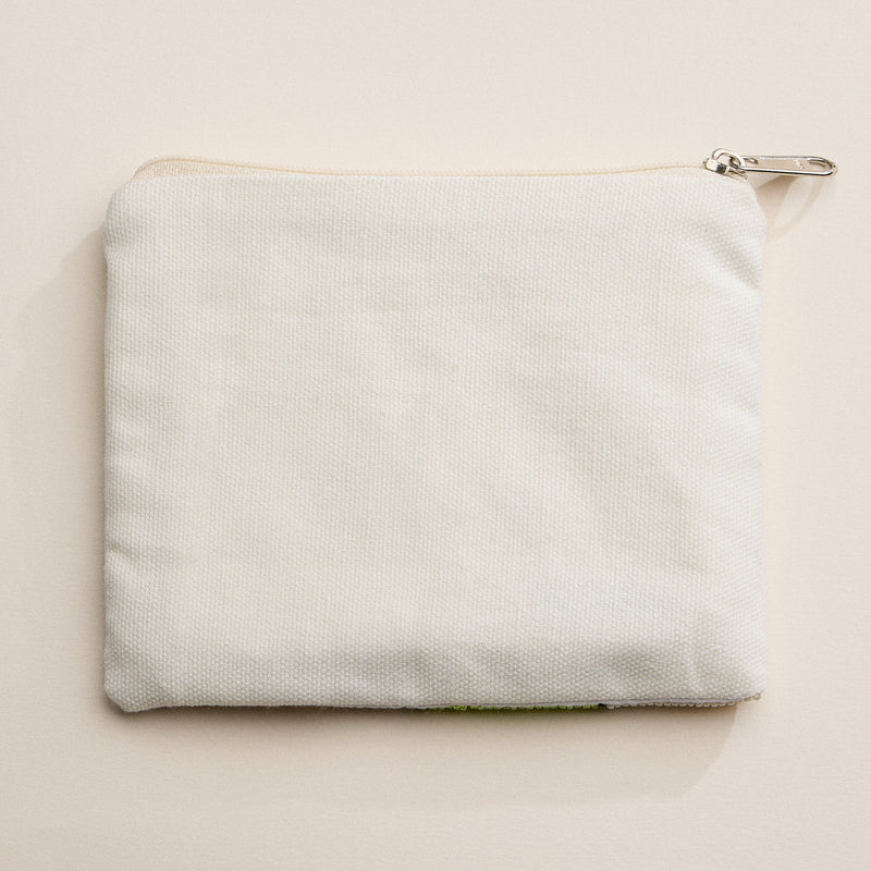 Beaded Holiday Green Monster Zipper Pouch