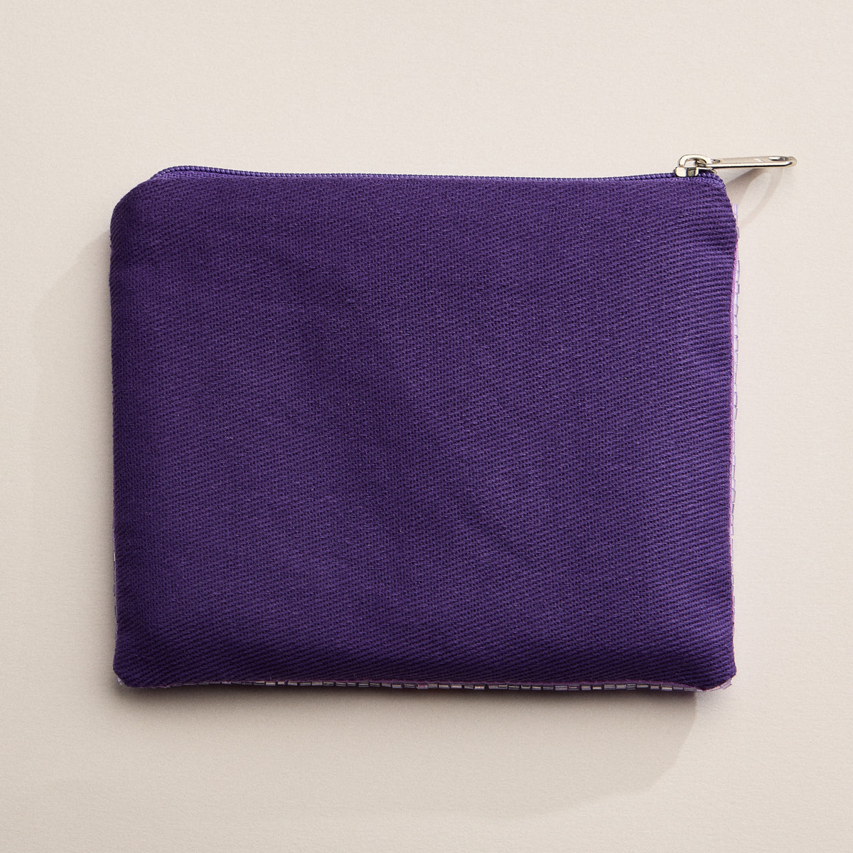 Beaded Halloween Boo Spider Zipper Pouch