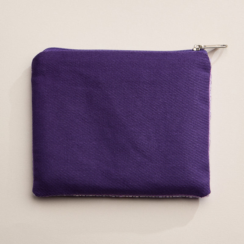 Beaded Halloween Boo Spider Zipper Pouch
