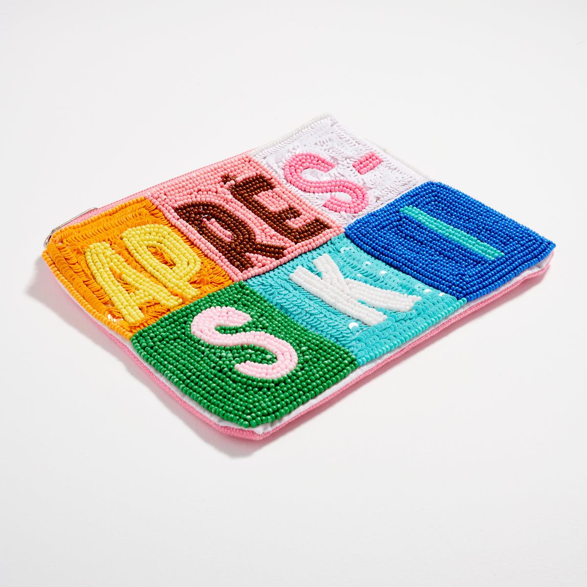 Apres Ski Color Block Zipper Pouch