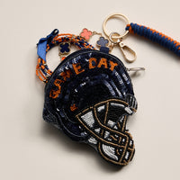 Game Day Beaded Helmet Keychain Pouch – Team Colors