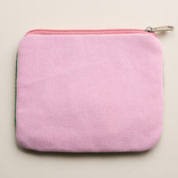 Beaded Sardine Tin Clutch – Pink Hand-Embroidered Sequin Zip Pouch