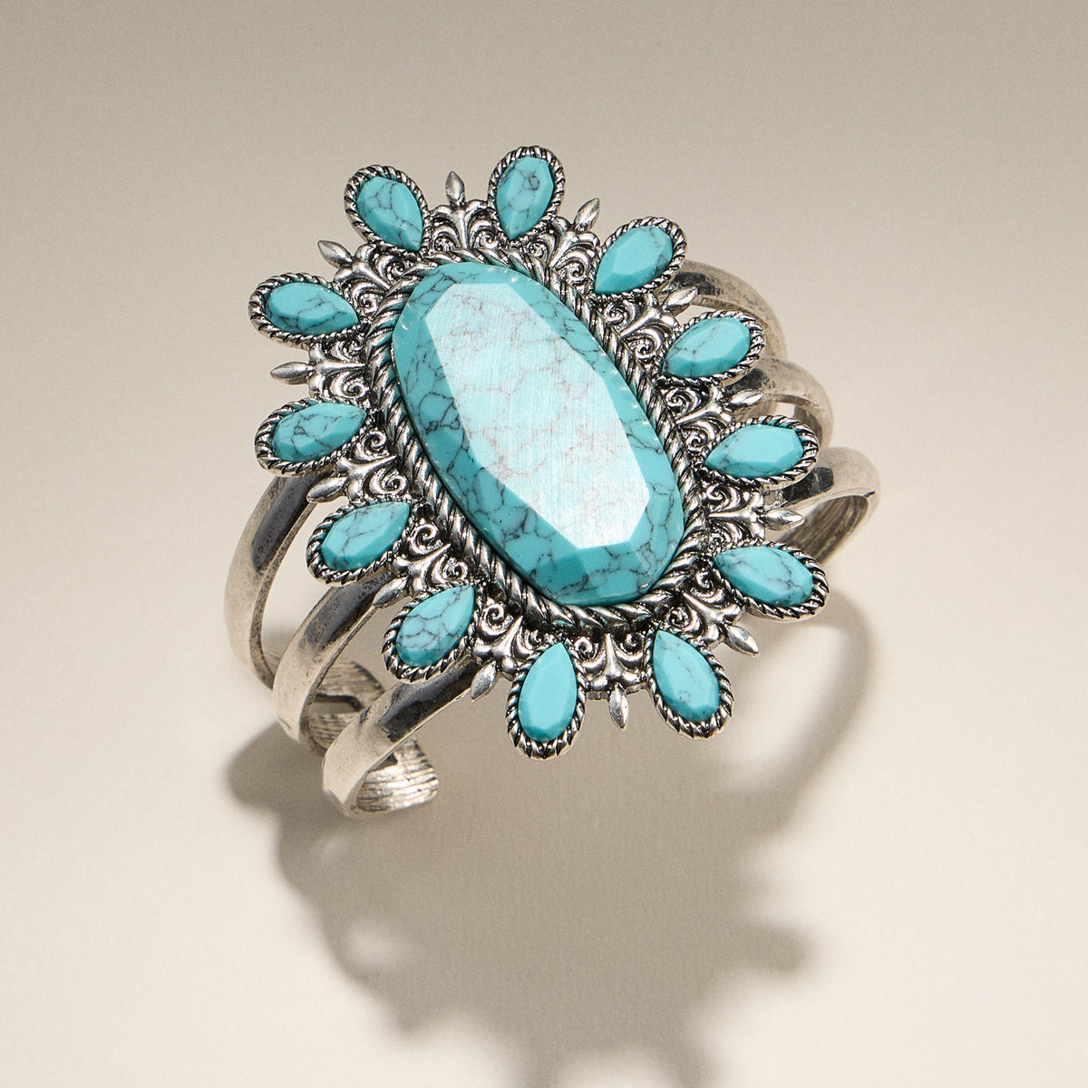 Vintage Turquoise Cuff Bracelet – Boho Western Jewelry