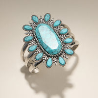 Vintage Turquoise Cuff Bracelet – Boho Western Jewelry