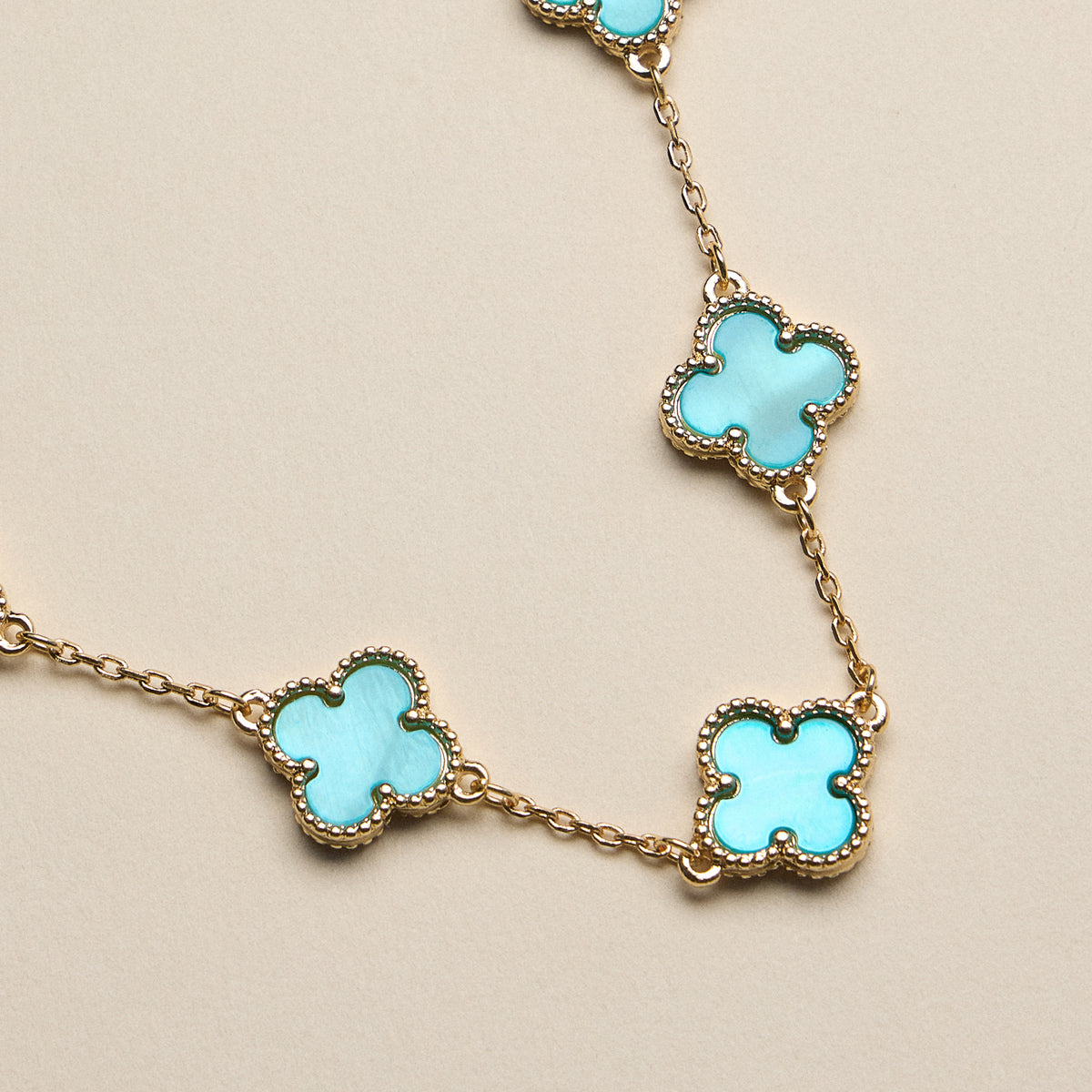 Colorful Shell Charm Bracelet with Gold Detailing