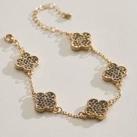 Colorful Shell Charm Bracelet with Gold Detailing
