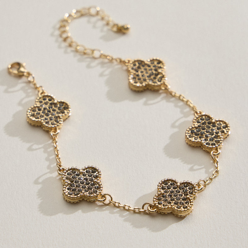 Colorful Shell Charm Bracelet with Gold Detailing