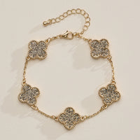 Colorful Shell Charm Bracelet with Gold Detailing
