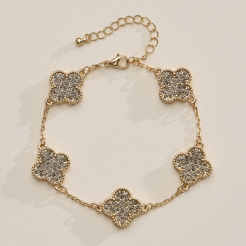 Colorful Shell Charm Bracelet with Gold Detailing
