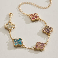 Colorful Shell Charm Bracelet with Gold Detailing