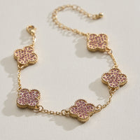 Colorful Shell Charm Bracelet with Gold Detailing