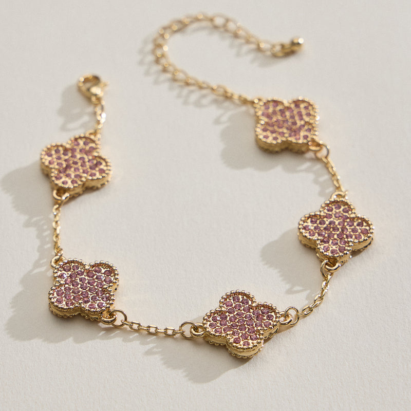Colorful Shell Charm Bracelet with Gold Detailing