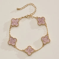 Colorful Shell Charm Bracelet with Gold Detailing
