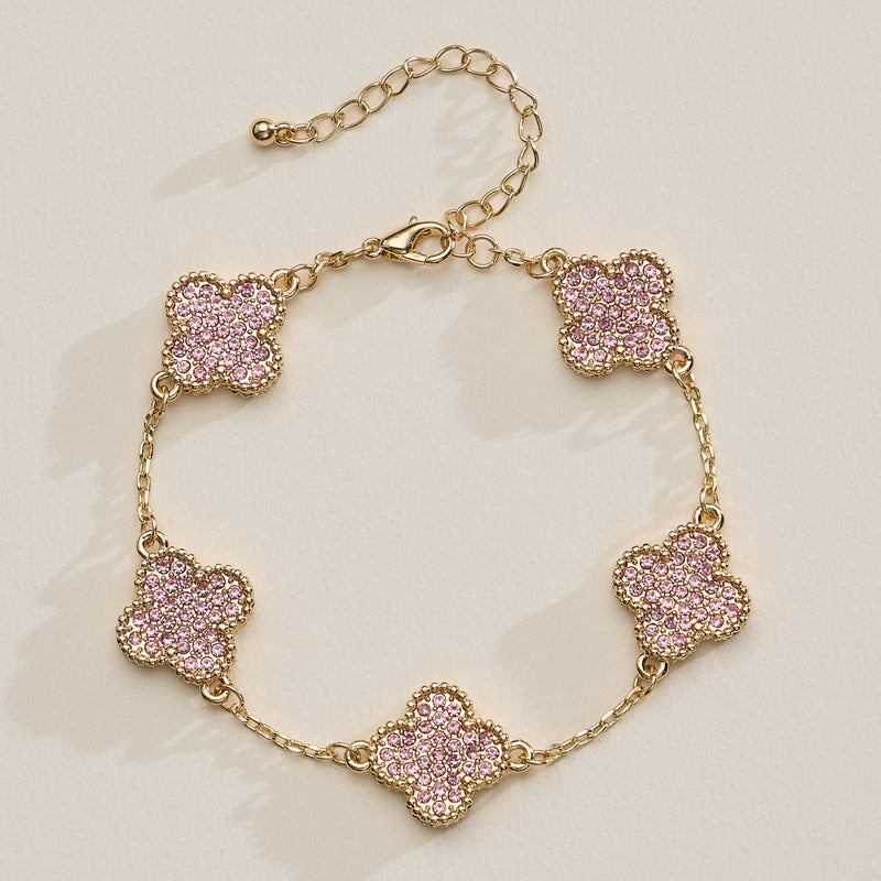 Colorful Shell Charm Bracelet with Gold Detailing