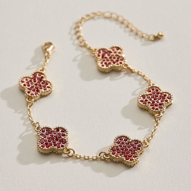 Colorful Shell Charm Bracelet with Gold Detailing