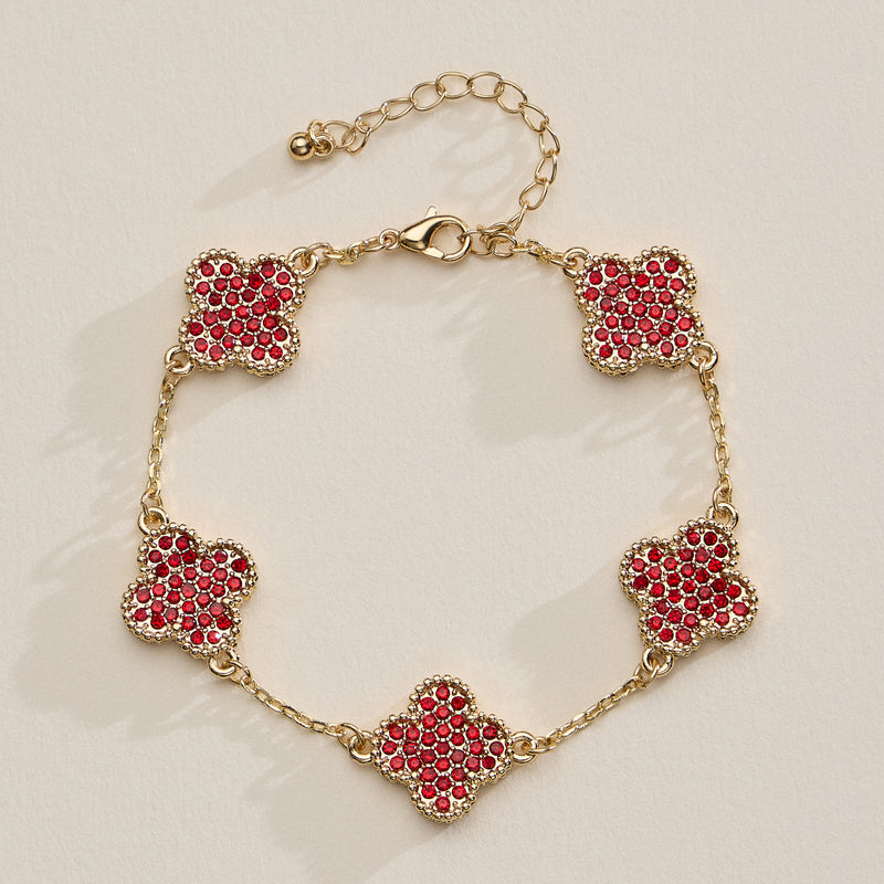 Colorful Shell Charm Bracelet with Gold Detailing