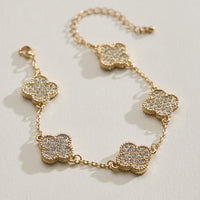 Colorful Shell Charm Bracelet with Gold Detailing