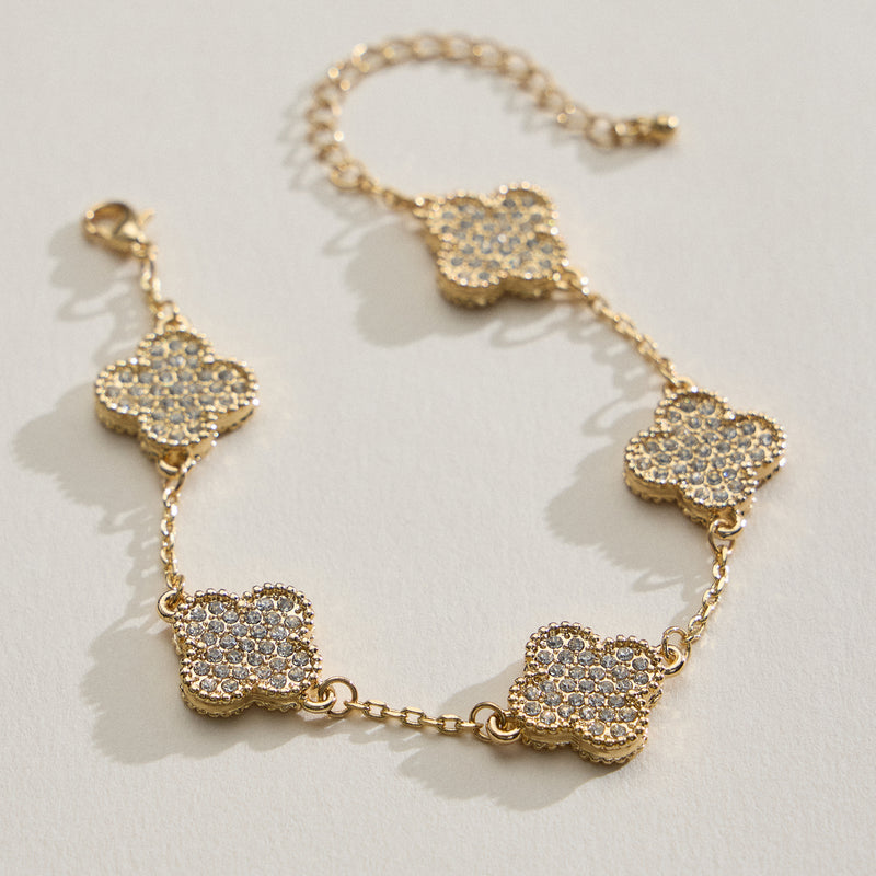 Colorful Shell Charm Bracelet with Gold Detailing