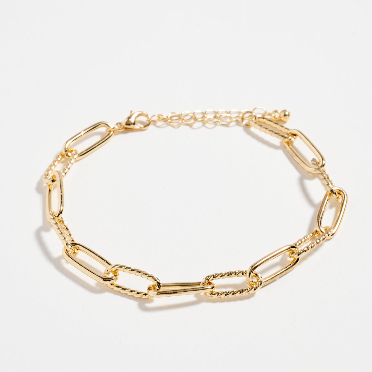 Multi-Chain Gold-Dipped Bracelet Set with Cross Details