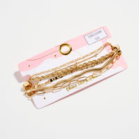 Multi-Layer Chain Bracelet Set – Adjustable Mixed Chain Styles