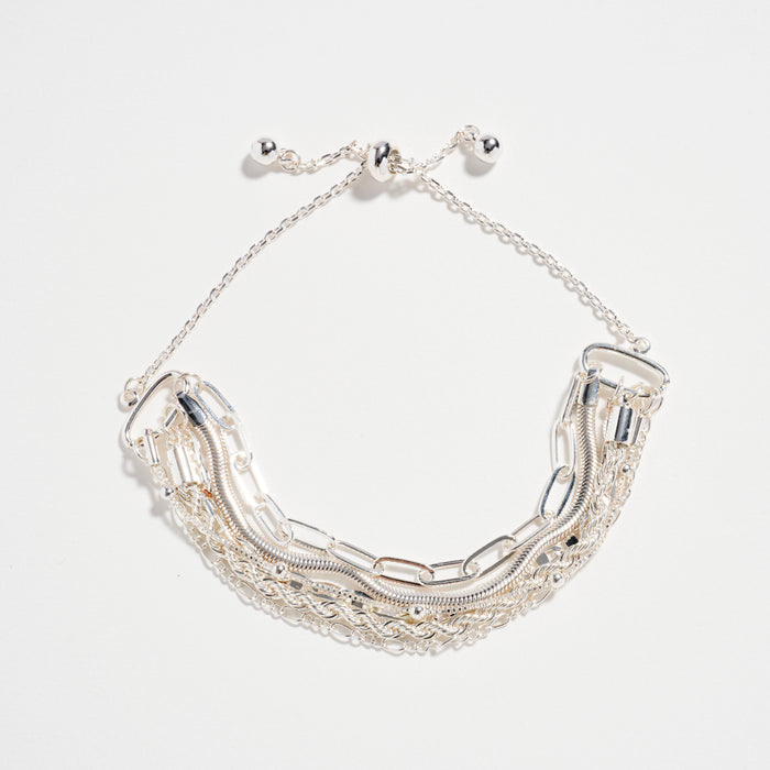 Multi-Layer Chain Bracelet Set – Adjustable Mixed Chain Styles 