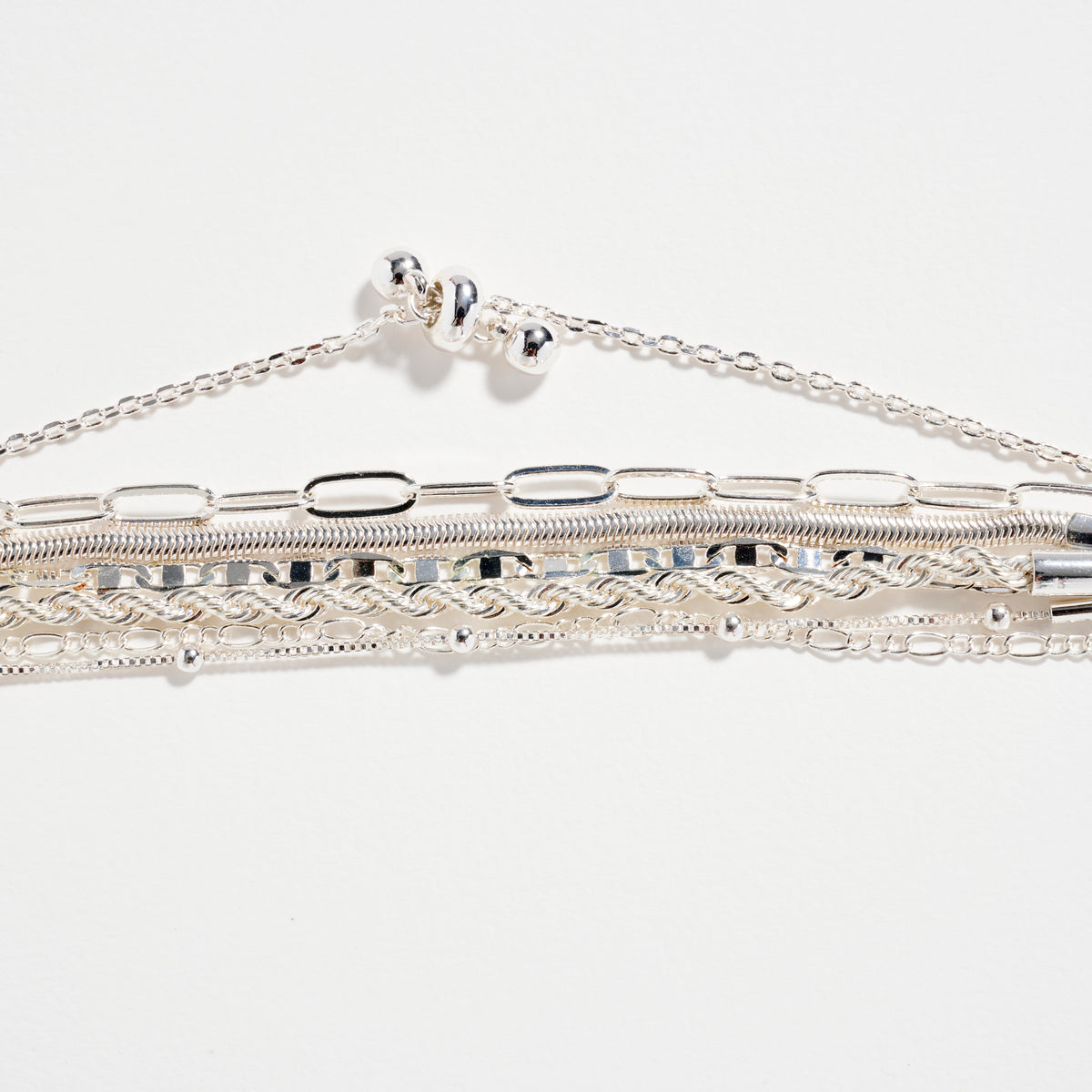 Multi-Layer Chain Bracelet Set – Adjustable Mixed Chain Styles