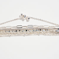 Multi-Layer Chain Bracelet Set – Adjustable Mixed Chain Styles