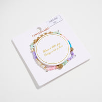 Beaded “Bride” Bracelet with Gold Letter Cubes & Heart Accents – Wedding Party Stretch Bracelet