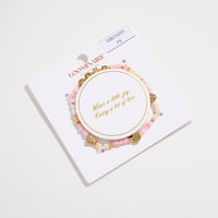 Beaded “Mama” Bracelet with Gold Letter Cubes & Heart Accents – Mother’s Day Stretch Bracelet